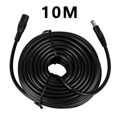 10M/5M DC Power Extension Cord 5.5Mm*2.1Mm Jack Adapter Lead Cable Female to Male External Plug for Electronics