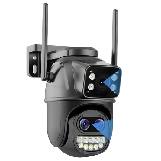 15MP PTZ Security Camera — Dual Lens, 10X Hybrid Zoom & Color Night Vision